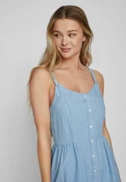 Vila Midi - Spijkerjurk - Light Blue Denim -Dames 3c3c9134f5624c27acab6c7f55b85cfd