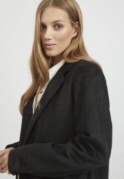 Vila Vileovita Coat - Mantel - Black -Dames 3e44d63bf0b24d19adeb8be9311c8152