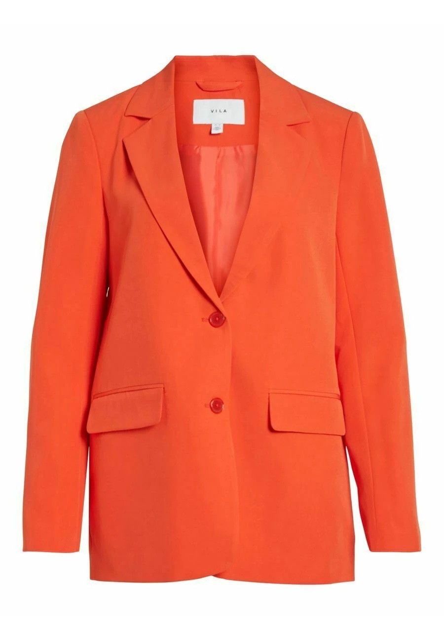 Vila Vikamma Noos - Halflange Jas - Tigerlily 8 Vila Vikamma Noos - Halflange Jas - Tigerlily - Afbeelding 6