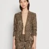 Vila Vijenny 3/4 - Blazer - Brown Lentil/Brown/Green -Dames 3fe5b4ad88b741858603239e35d4bfe7