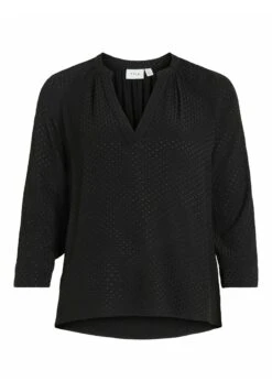 Vila Mit 3/4 Ärmeln V Ausschnitt - Blouse - Black -Dames 4118062acfac44699da29ef8a987f73c