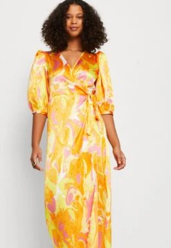 Vila Vicamila Wrap 3/4 Ankle Dress - Cocktailjurk - Solar Power -Dames 41f22a683fd44bec832eab3e8173a46f