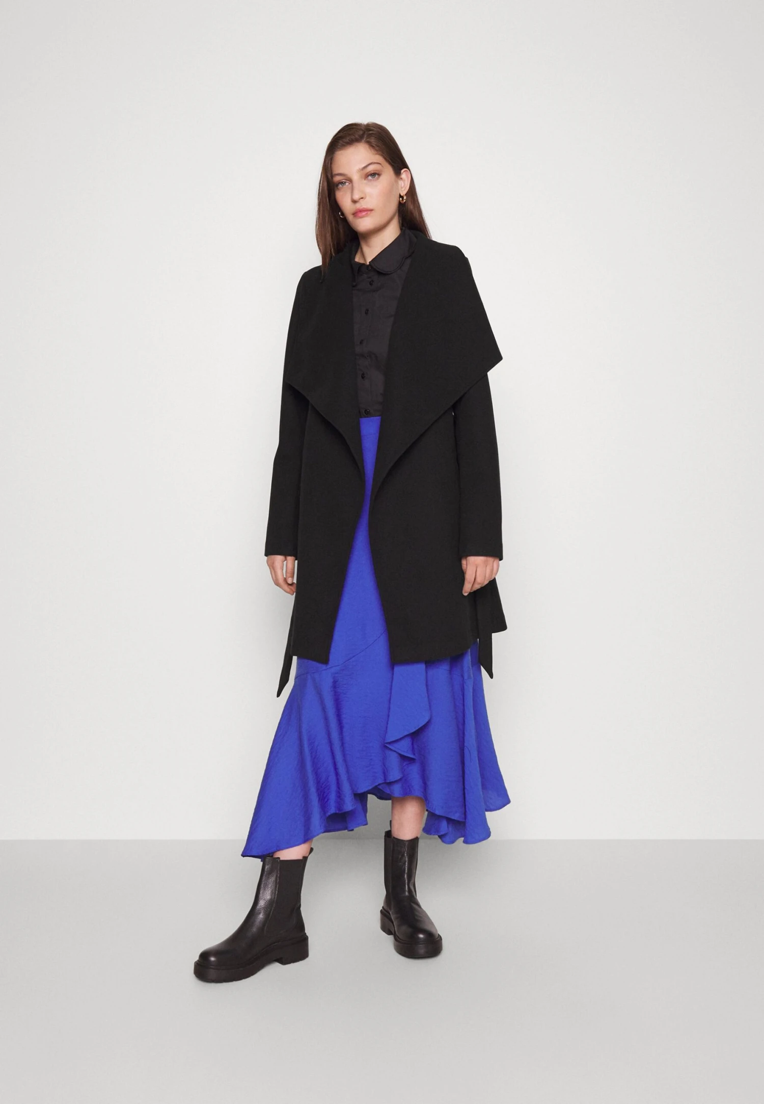 Vipoko Collar Coat - Halflange Jas - Black 4 Vipoko Collar Coat - Halflange Jas - Black - Afbeelding 2