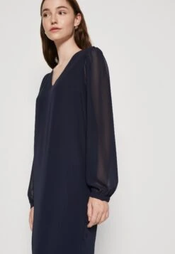 Vila Viuna V-Neck Dress - Jurk - Navy -Dames 441d23a620ae4e0ba79a73a1f1926efc