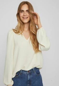 Vila Mit Langen Ärmeln V-Ausschnitt - Blouse - Birch -Dames 4479a4d88d954f739abc398eb9d6d805