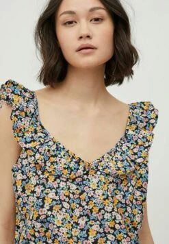 Vila Gerüschtes - Top - Black -Dames 44aaab4bfc1244d6b185efed3630da43