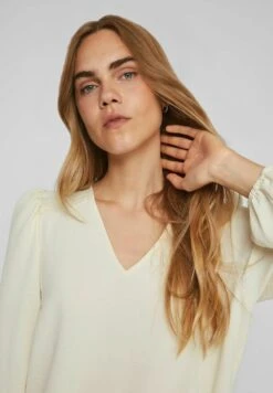 Vila Mit Langen Ärmeln V-Ausschnitt - Blouse - Birch -Dames 44c9328c81504b84af506508addbd154