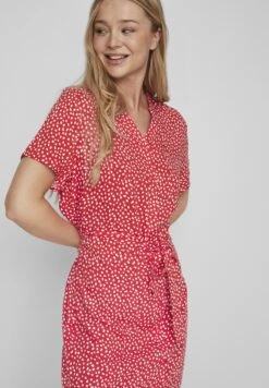 Vila Kurzärmeliges - Blousejurk - Mars Red -Dames 44f81150ca7149dd816797270059de2d