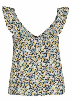 Vila Gerüschtes - Top - Black -Dames 45f5ca44b31944ca8e15ab25d3f0d6bc