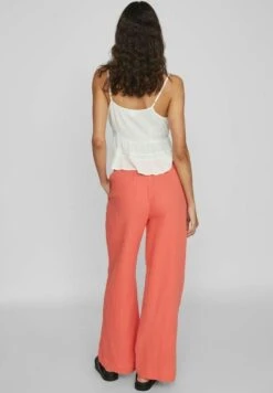 Vila High Waist Straight Fit - Broek - Hot Coral -Dames 461d501311da449089f917665d8a36bb