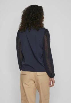 Vila Mit V Ausschnitt Langärmeliges - Blouse - Navy Blazer -Dames 4791e4220645472fad9d913bd471642e