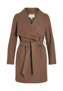 Vila Vicooley Collar Belt Noos - Halflange Jas - Brown Lentil