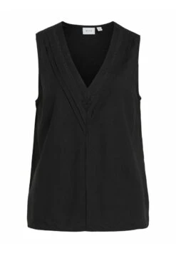 Vila Mit V-Ausschnitt Ärmelloses - Blouse - Black -Dames 496e400289dd4444b09e19d947e5d6ff