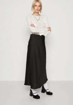 Vila Viellette Long Skirt - Maxirok - Black -Dames 4b56613045574a8dae63ff1b89ef8414