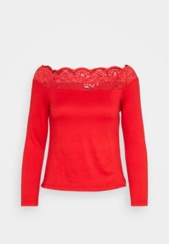 Vila Vibe Off Shoulder - Longsleeve - Flame Scarlet -Dames 4be2b415006640f090dda97603e67f1a