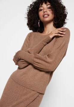 Vila Vimarla O Neck - Trui - Toasted Coconut Melange -Dames 4c1f6adff6484124b4cad51af88069fd