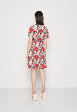 Vila Vimaya Wrap Short Dress - Jurk - Cascade/Red -Dames 4d9472d188514793b8aaac75c4f751c3