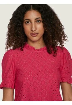 Vila Vikawa S/S Flounce - Blouse - Fuxia -Dames 4e2903b9ebde4c4dbd02f846c85c284e