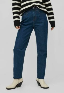 Vila Mom - Straight Leg Jeans - Dark Blue Denim