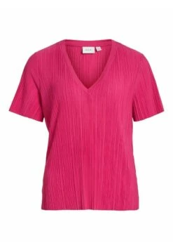Vila V-Ausschnitt Kurzärmeliges - Blouse - Pink Yarrow -Dames 4ec5a7c0520d4908905910cc37170690