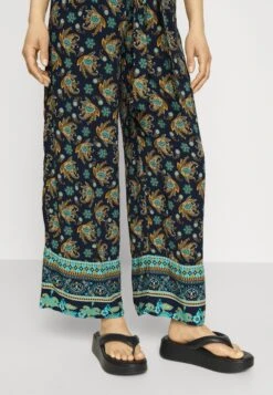 Viayais Hw Straight Pants/Ka/Ptt - Broek - Navy Blazer Aop Graphic -Dames 4f05c376f3b84052889fba0ed83b3688