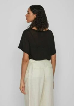Vila Mit V-Ausschnitt Kurzärmeliges - T-Shirt Basic - Black -Dames 519eb64303734f909cde0640e52d98a8