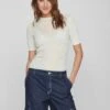 Vila Kurzärmeliges - T-Shirt Basic - Cloud Dancer -Dames 52af7c3b4f554221b7cbf64a5528a6f6