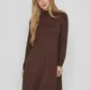 Vila Gebreide Jurk - Shaved Chocolate