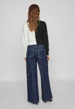 Vila Wide Cargo Look - Flared Jeans - Dark Blue Denim 11 Vila Wide Cargo Look - Flared Jeans - Dark Blue Denim -Dames 53efe1396c9240e4a5c438ba2751a9b3