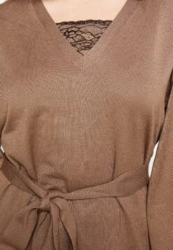 Vitracy Dress - Gebreide Jurk - Brown -Dames 5439eec0ca62437492f9a8978263a503