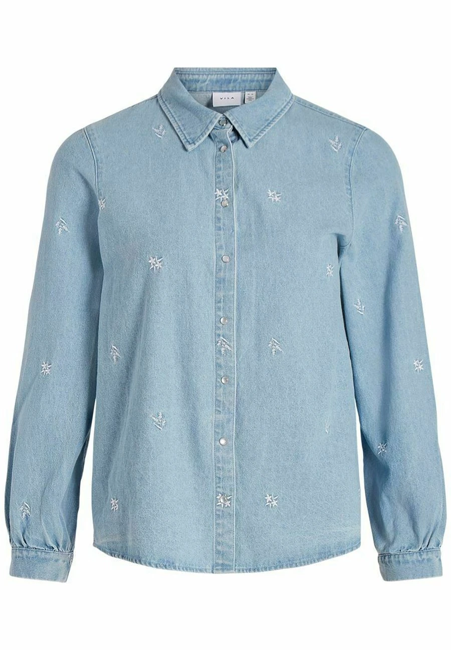 Vila Overhemdblouse - Light Blue Denim 7 Vila Overhemdblouse - Light Blue Denim - Afbeelding 5