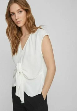 Vila Vorn Geknotetes - Blouse - Cloud Dancer -Dames 55211976791c4329adc13d9e0c81ec2c