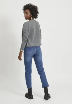 Vila Vinaja New - Lichte Jas - Medium Grey Melange -Dames 555aef58f5e446faa5bde2f8503bff90