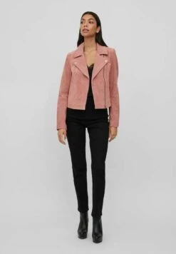 Vila Leren Jas - Old Rose -Dames 56f10e30c0e445f1ba2a72fb0c1f84ec