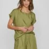 Vila Mit Kurzen Ärmeln - T-Shirt Basic - Calliste Green -Dames 570ff9e2c26a498590ae3c3c783b8388