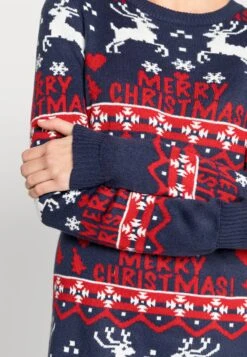 Vila Vianna Reindeer Christmas Dress - Gebreide Jurk - Navy -Dames 58de9de1f15d46e2b95e78d6e35a22c5