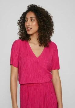 Vila V-Ausschnitt Kurzärmeliges - Blouse - Pink Yarrow -Dames 5925347e9a33431faa063c21210e5032