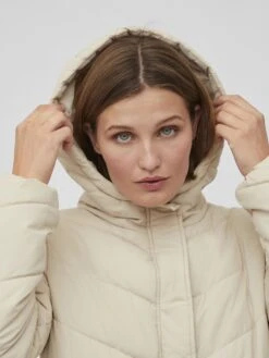 Vila Winterjas - Cement -Dames 595565abd6ed4621836691ace773029d