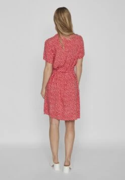 Vila Kurzärmeliges - Blousejurk - Mars Red -Dames 5a78d7e48740465a9e535f33783e9206