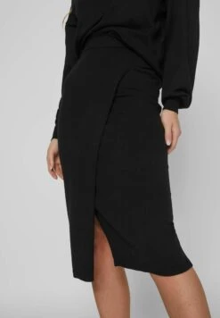 Vila Midi - Wikkelrok - Black -Dames 5af2b73a2a2845fd80fe91d67b7c73e3