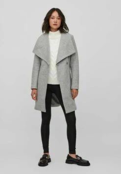 Taillengürtel - Halflange Jas - Light Grey Melange