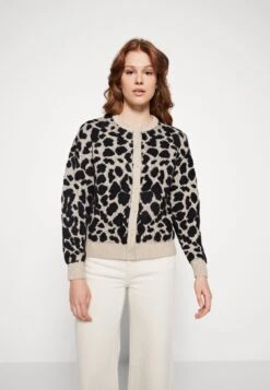 Vila Viril Feami Short Cardigan - Vest - Natural Melange/Black