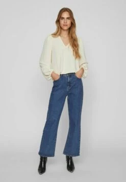 Vila Mit Langen Ärmeln V-Ausschnitt - Blouse - Birch -Dames 5e3942ebf92946b692c019de33fc5809