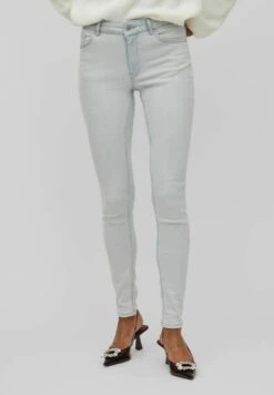 Vila Skinny Fit Mid-Rise - Jeans Skinny Fit - Light Blue Denim