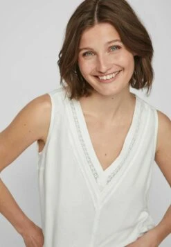 Vila Mit V-Ausschnitt Ärmelloses - Top - Cloud Dancer -Dames 6002b3adb237427a8746e400365ed408