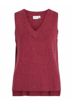 Vila Viril V-Neck- Top - Beet Red -Dames 600b9d7a24ff4671bc59f09051debf73