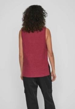 Vila Viril V-Neck- Top - Beet Red -Dames 63393ce8bec04372a76d3d9d6a668104