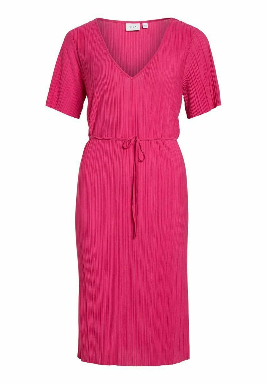 Vila Kurzärmeliges - Gebreide Jurk - Pink Yarrow 7 Vila Kurzärmeliges - Gebreide Jurk - Pink Yarrow - Afbeelding 5