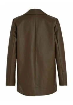 Vila Leren Jas - Demitasse -Dames 6661189144544ea48a8dfda714ab388b