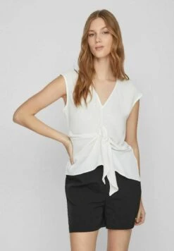 Vila Vorn Geknotetes - Blouse - Cloud Dancer